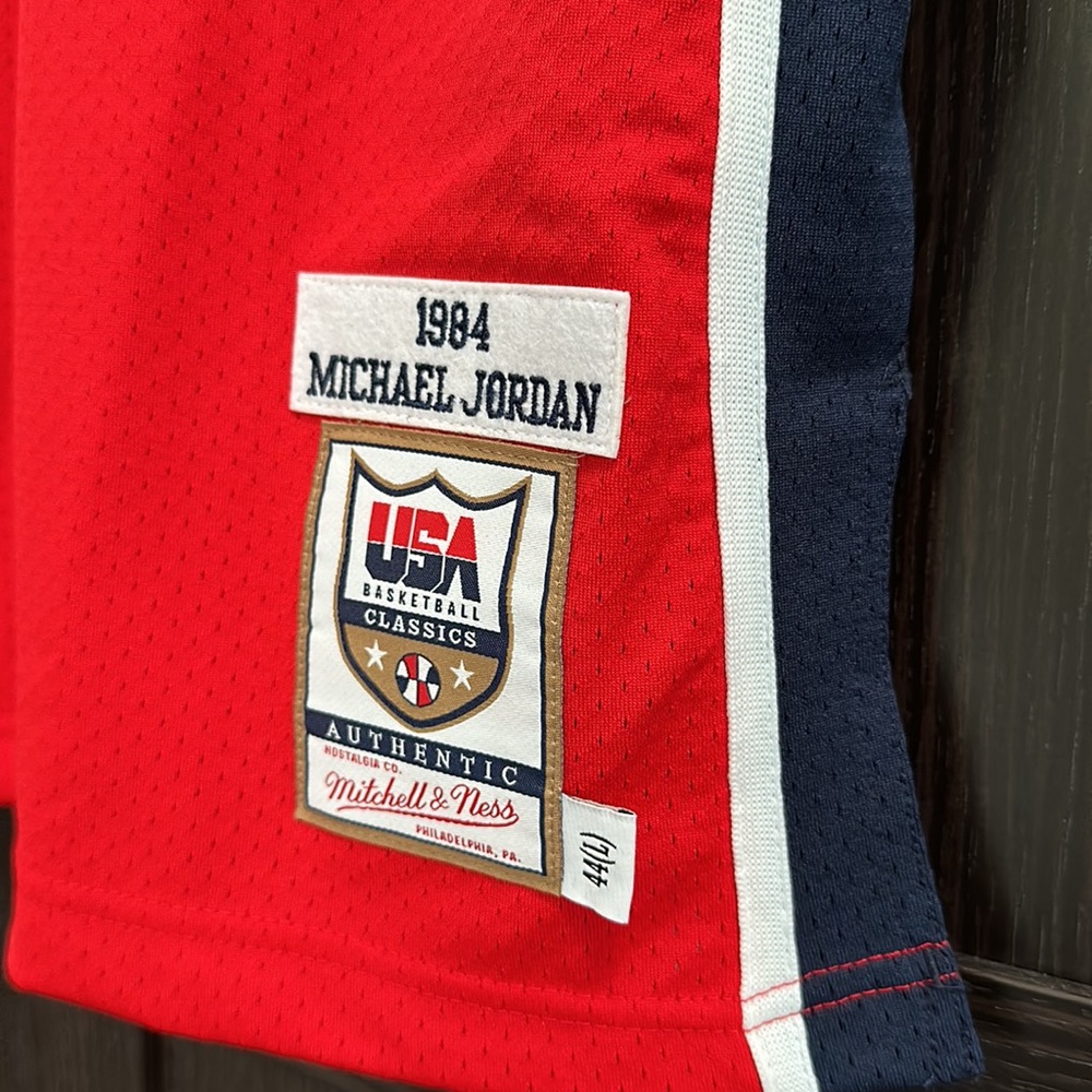 Mitchell & Ness Michael Jordan Red USA Olympic Basketball Authentic 1984 Jersey - Picture 3 of 7